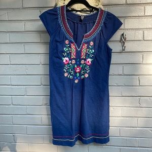 Lucky Brand summer dress with embroidery size small